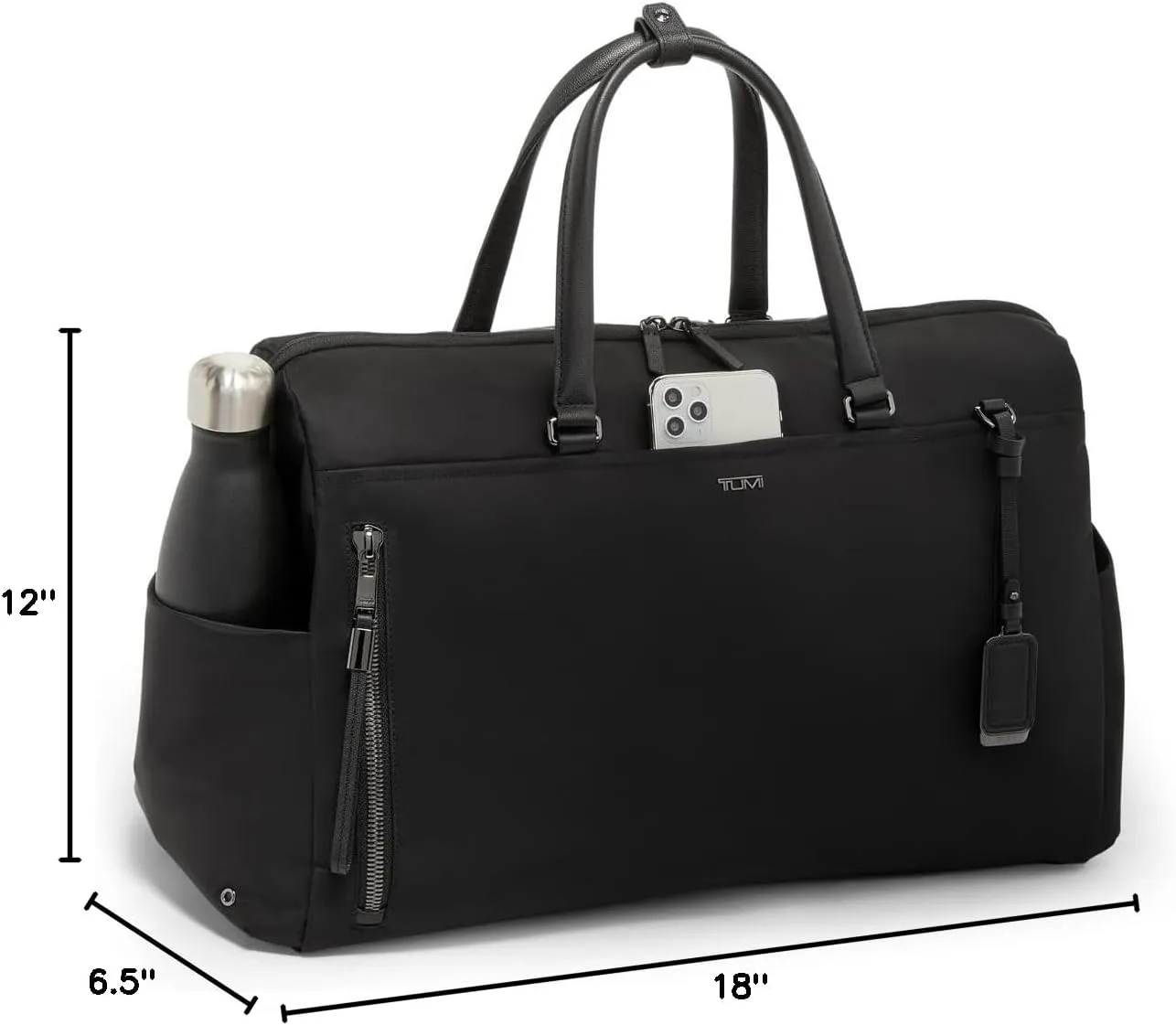 TUMI - Voyageur Venice Duffel - Aesthetic Travel Duffel Bag for Women - Multicompartment Weekender Ladies' Bag - Black/Gunmetal