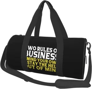 Two Rules Of Business, Mind Your Own Duffel Bag Gym Bag Travel Sports Tote Large Foldable Beach Swim Yoga4