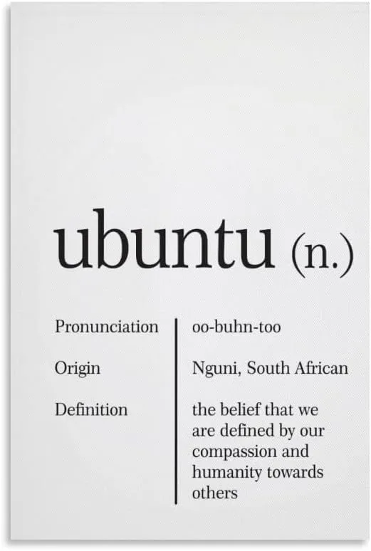 Ubuntu Definition Wall Art Quote Poster Painting Wall Art Poster2-gigapixel-scale-2x Poster for Room Aesthetic Posters & Prints on Canvas Wall Art Poster for Room 12x18inch(30x45cm)