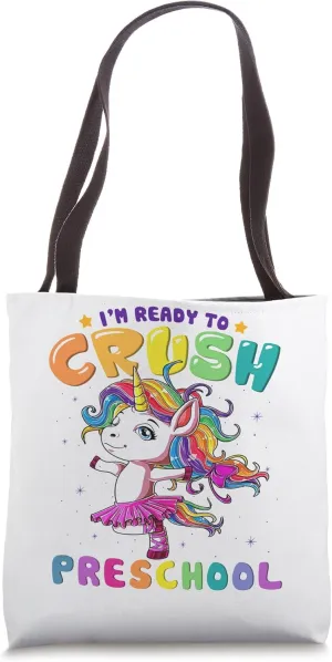 Unicorn I'M Ready To Cursh Preschool School 2022 Here I Com Tote Bag
