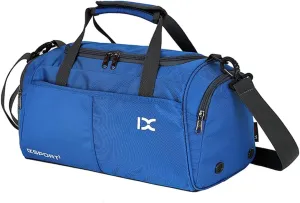 Unisex Wet and Dry Separation Gym Tote Bag with Shoes Compartment,Crossbody Drum Bag for Yoga/Sports/Weekend Getaway.