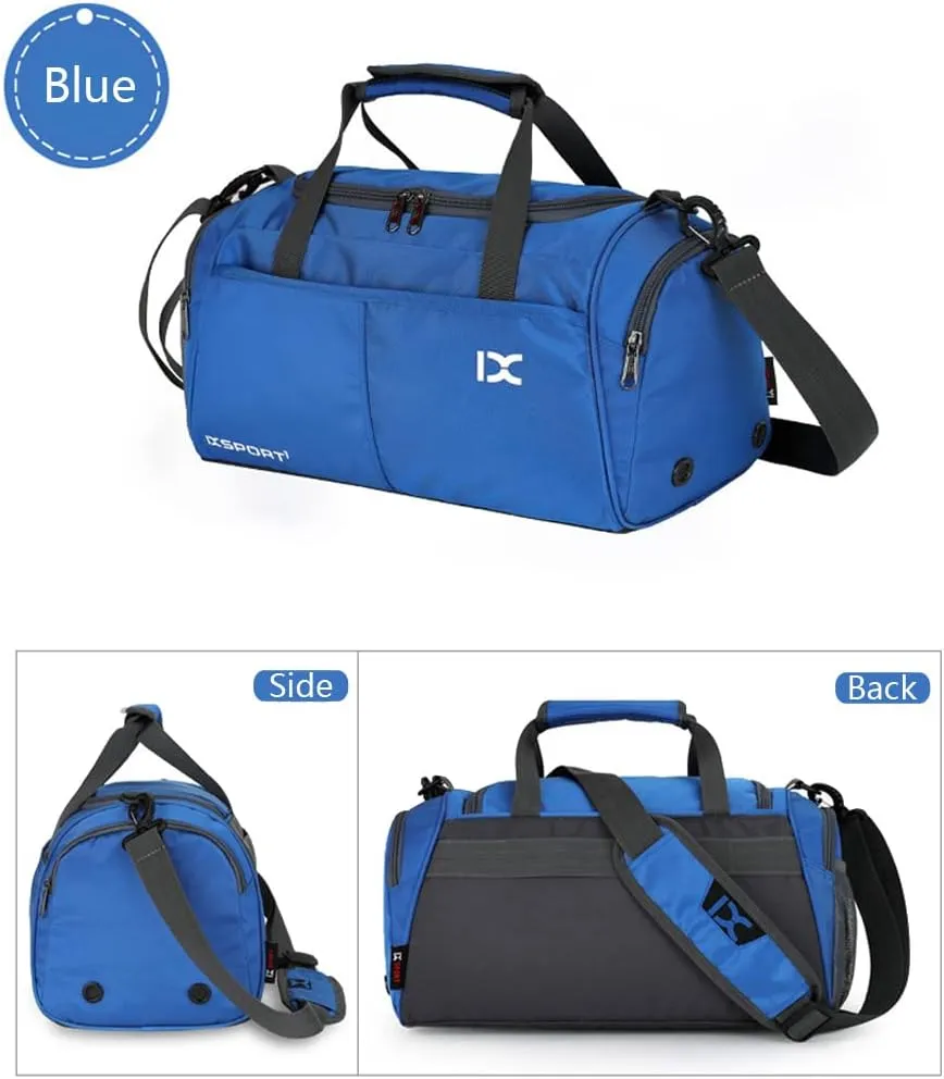 Unisex Wet and Dry Separation Gym Tote Bag with Shoes Compartment,Crossbody Drum Bag for Yoga/Sports/Weekend Getaway.