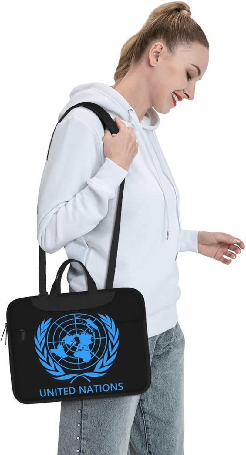 United Nations Emblem 3d Pattern Laptop Bag Shoulder Bag Computer Notebook Briefcase Messenger Bag