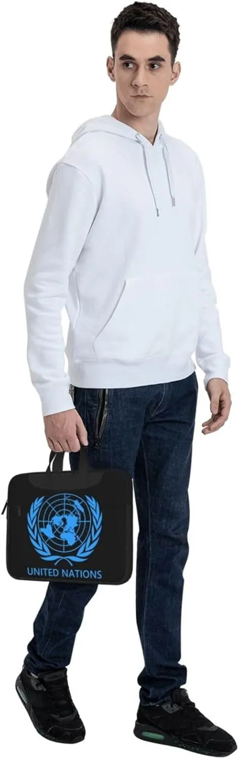 United Nations Emblem 3d Pattern Laptop Bag Shoulder Bag Computer Notebook Briefcase Messenger Bag