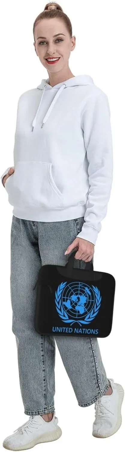 United Nations Emblem 3d Pattern Laptop Bag Shoulder Bag Computer Notebook Briefcase Messenger Bag