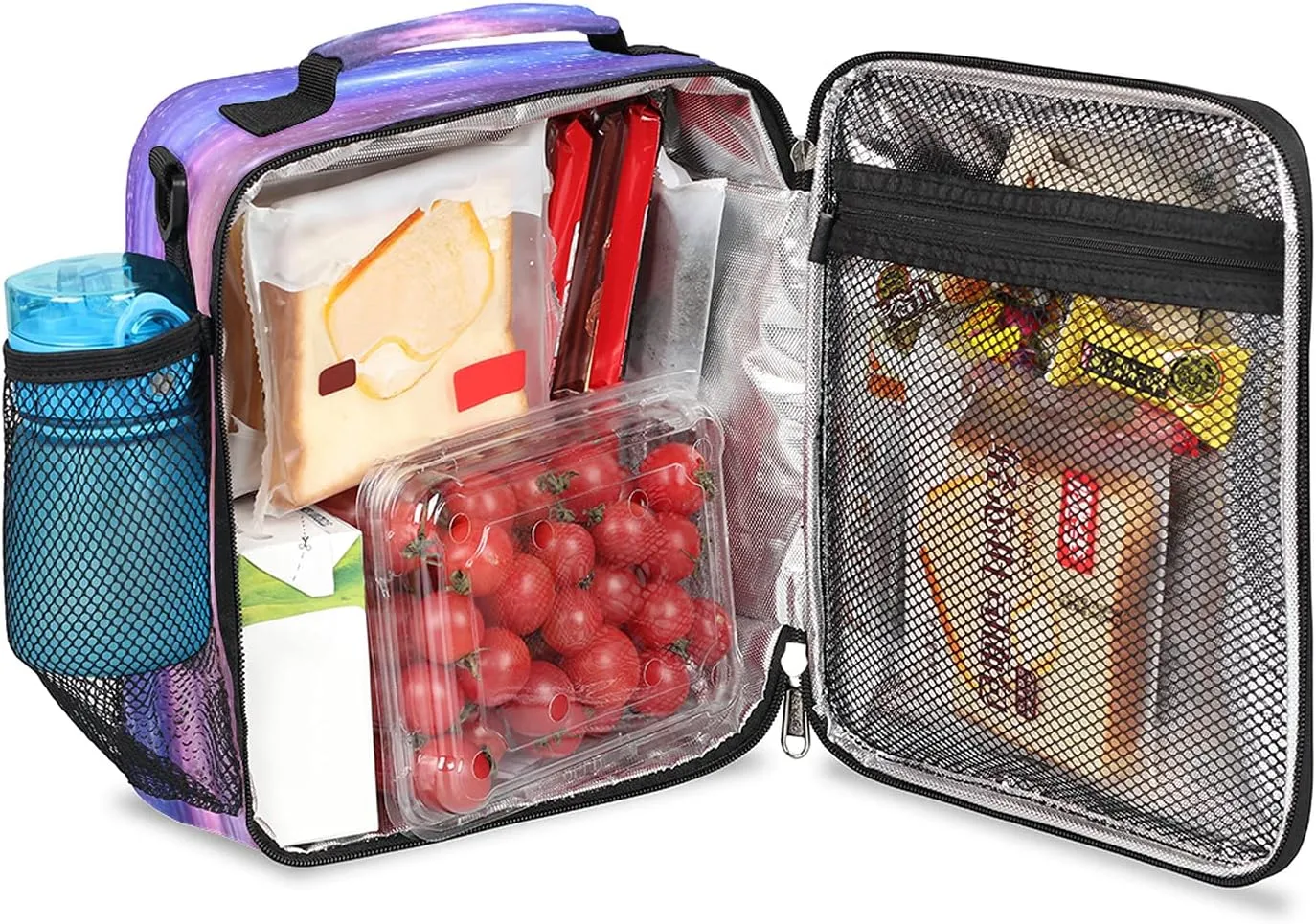 Universe Space Galaxy Nebula Lunch Bag for Girls Boys Outer Space Galaxy Insulated Lunch Box for Kids School Picnic Travel Outdoor,Students Teens Thermal Lunch Tote Bag with Adjustable Shoulder Strap