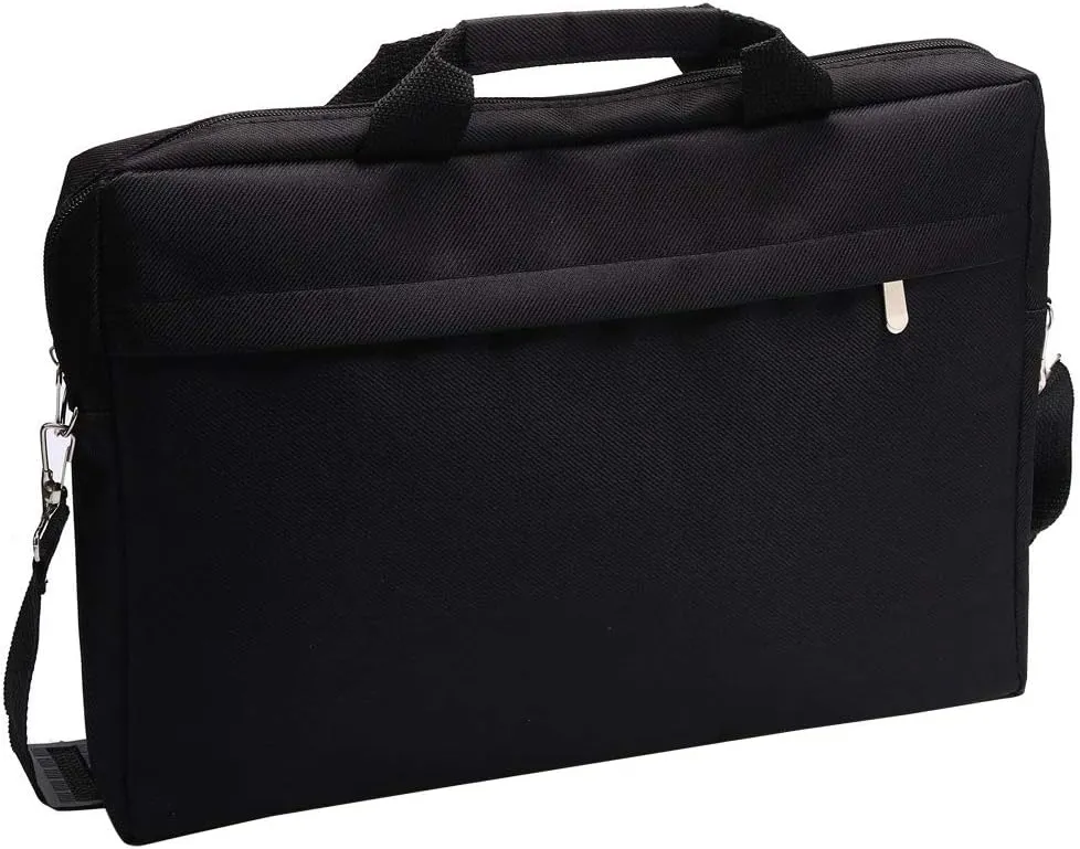 uxcell 15.6-Inch Laptop Shoulder Bag Water-Resistant Laptop Messenger Bag Carry Case Notebook Computer Laptop Bag for Business Travel Work Casual, Black