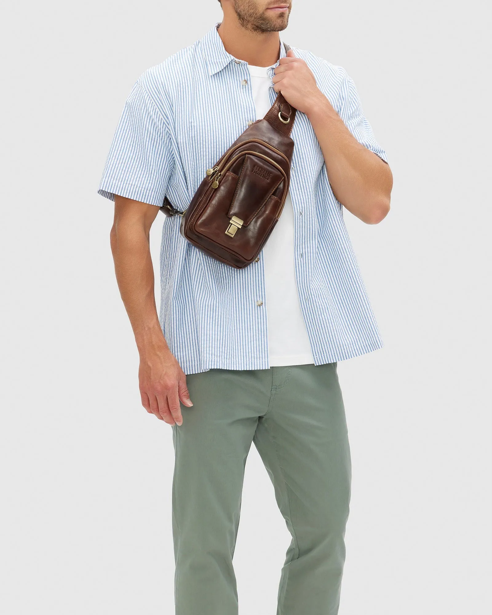 Valerio Brown - Leather Sling Brown
