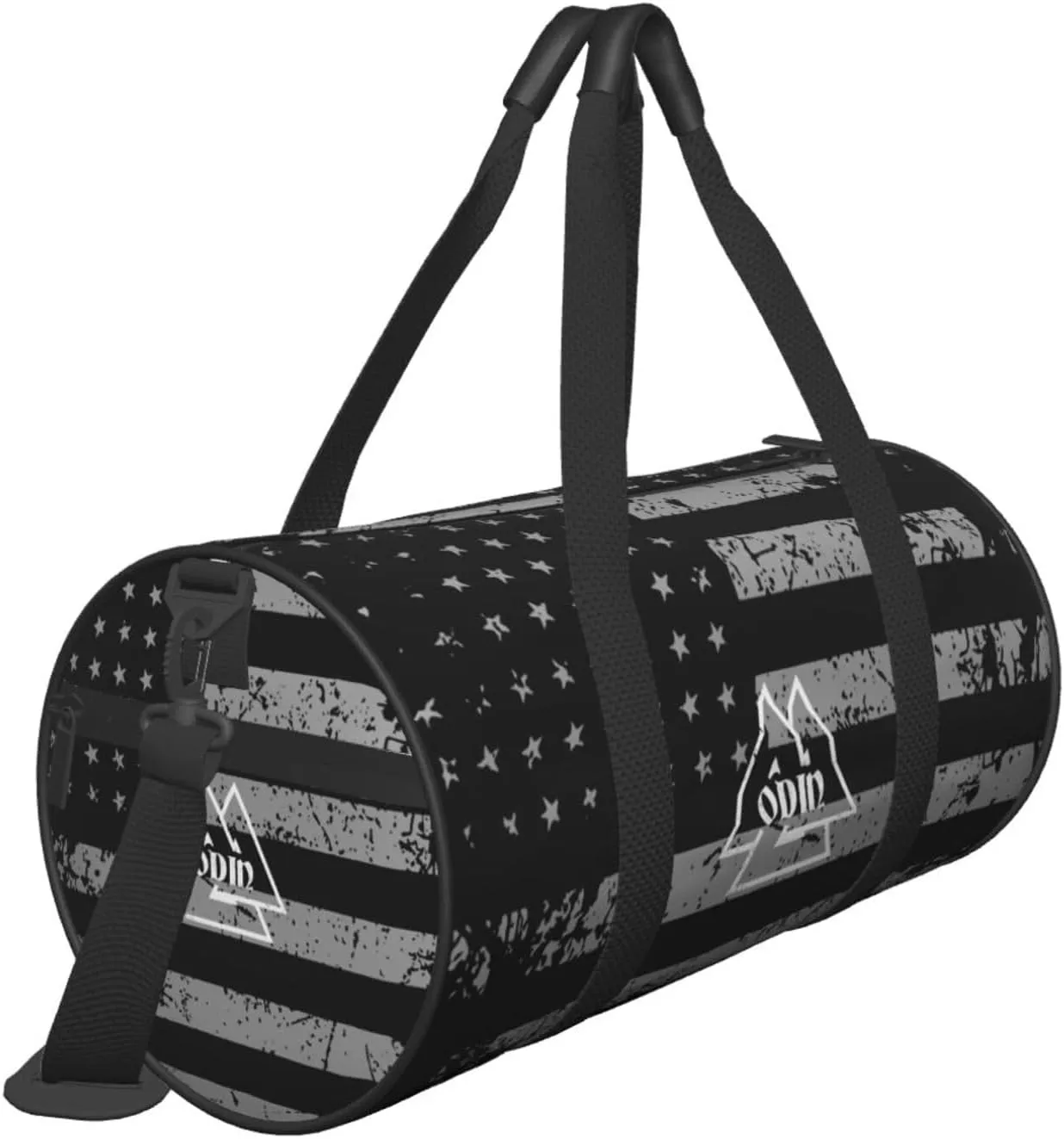 Valknut, The Symbol Of Odin God Travel Luggage Duffel Bag Sports Rolling Foldable Duffel Bag, Black