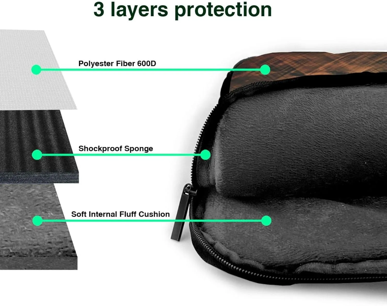 Valley Pattern Laptop Bag Laptop Messenger Shoulder Bag Travel Computer Bag for Women Men