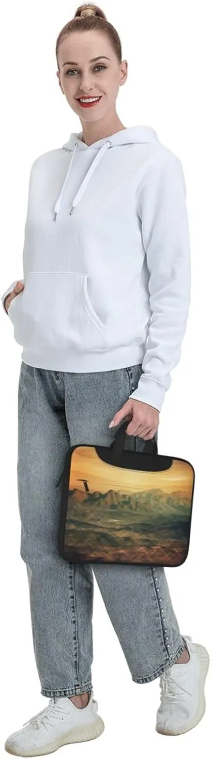 Valley Pattern Laptop Bag Laptop Messenger Shoulder Bag Travel Computer Bag for Women Men