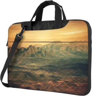 Valley Pattern Laptop Bag Laptop Messenger Shoulder Bag Travel Computer Bag for Women Men