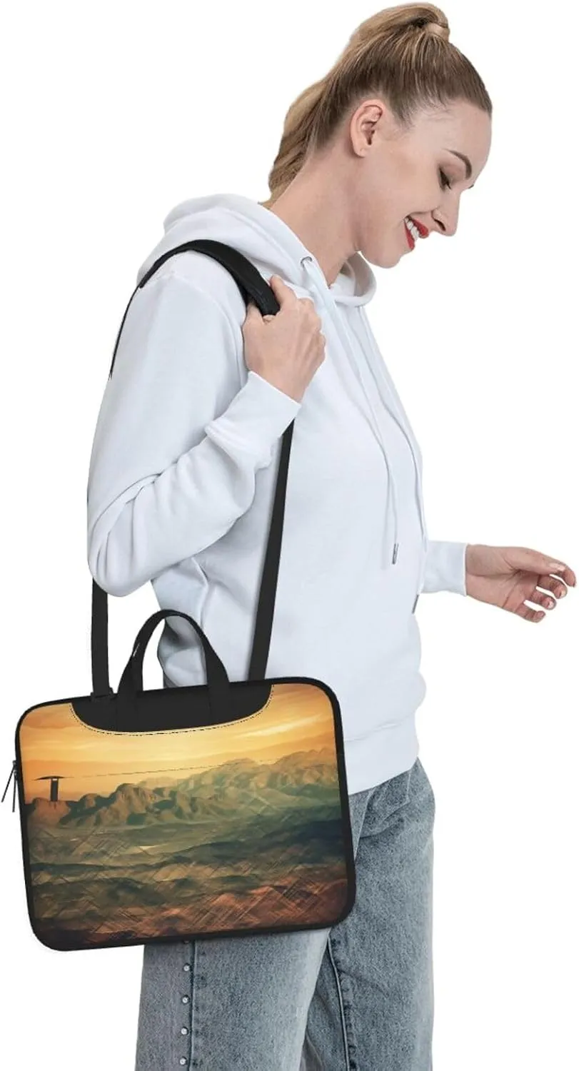 Valley Pattern Laptop Bag Laptop Messenger Shoulder Bag Travel Computer Bag for Women Men