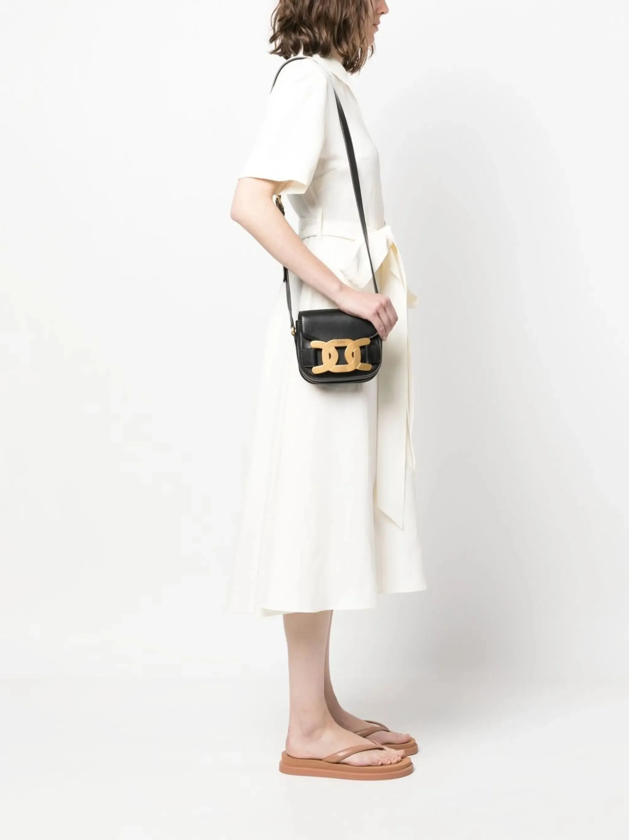 Varied selection crossbody Built-in features chain-detail bag