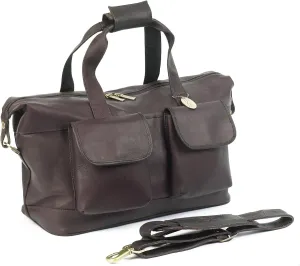 Versailles 18" Leather Carry-On Duffel Color: Café