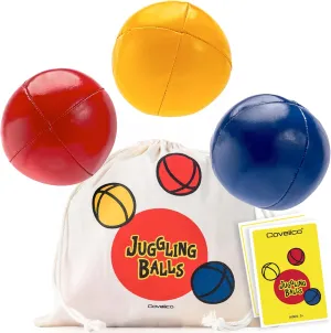 Vibrant Juggling Balls for Beginners - Perfect Stocking Stuffers for Kids 8-12 & Teens. Learn to Juggle with Juggling Balls for Kids, Teens & Adults. Stylish Bag & Easy Instructions.