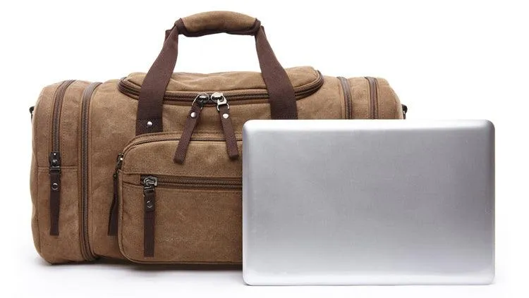 Vintage Canvas Gym  Duffel  unisex Travel Tote Bag