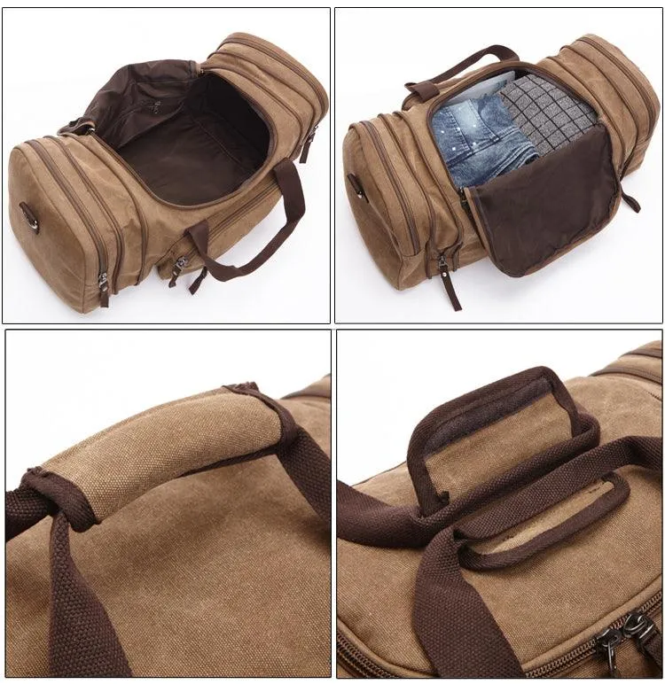 Vintage Canvas Gym  Duffel  unisex Travel Tote Bag