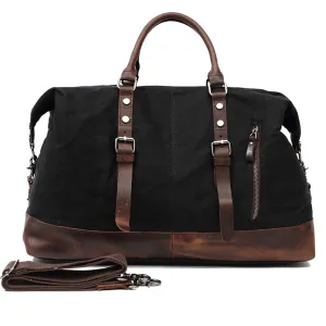 Vintage Canvas Leather Duffel Bag for Travel and Adventure