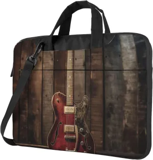 Vintage Electric Guitar Laptop Bag Laptop Messenger Shoulder Bag Travel Computer Bag for Women Men