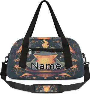 Vintage Flaming Frog Kids Duffle Bag Kids Gym Sports Bag Foldable Lightweight Water Resistant Weekender Travel Workout Bag Carry On Bag for Teen Boys Girls Sports Practice Gifts