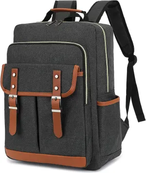 Vintage Laptop Backpack for Travel, College, Fashion Casual Teacher Backpack for Women Men Fits 15.6Inch Notebook