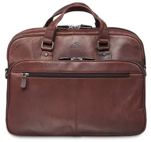 Voice-controlled Leather Mancini Buffalo Budget-conscious Double Briefcase Compartment Collection