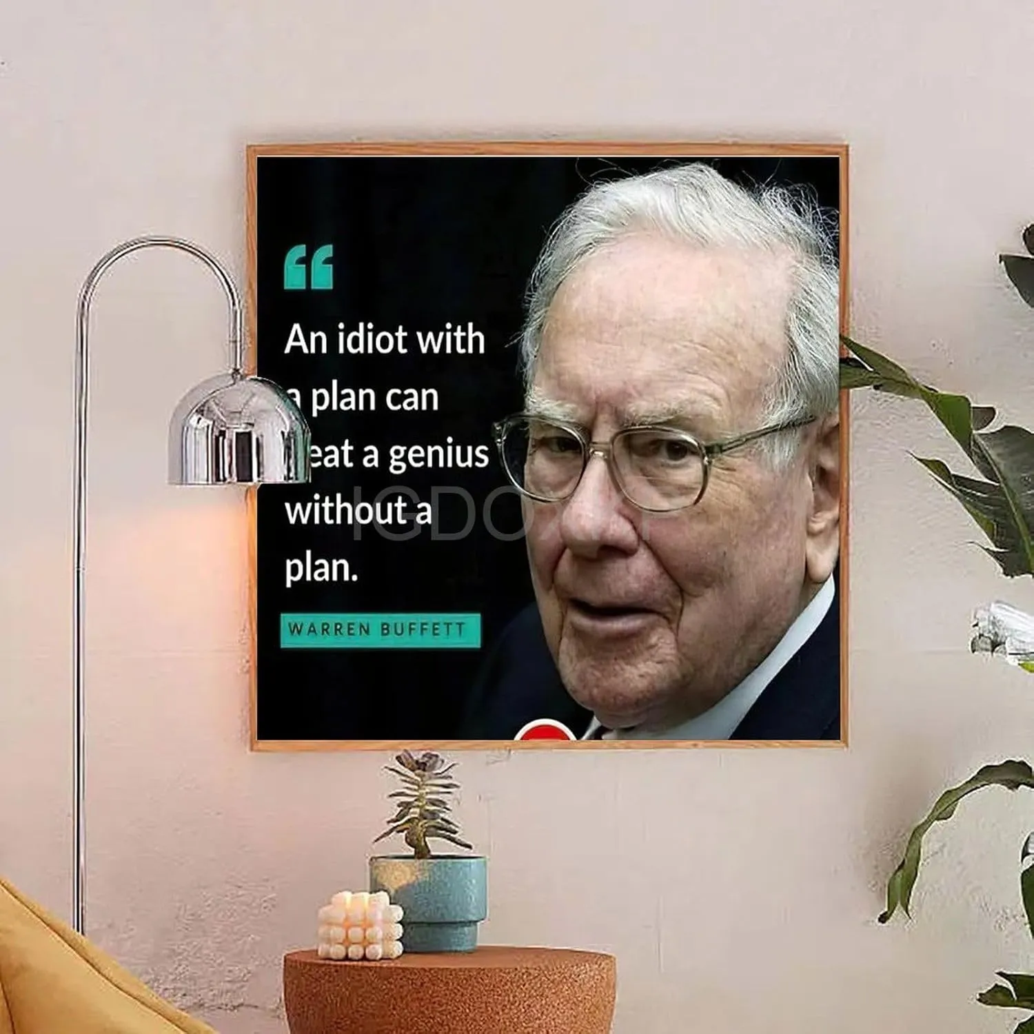 Warren Buffett Successful Investor Inspirational Celebrity Quotes Portrait Art Inspirational Poster Canvas Poster Wall Art Decor Print Picture Paintings for Living Room Bedroom Decoration Unframe-styl