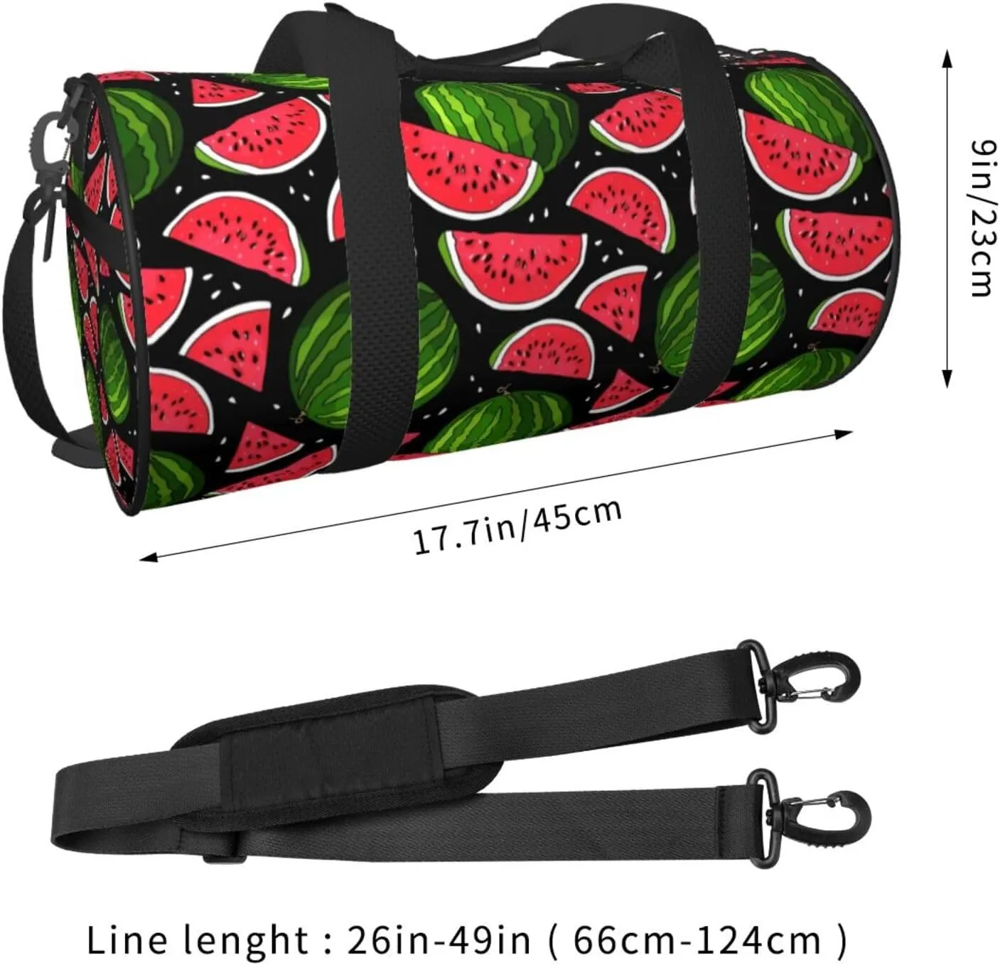 Watermelon Sports Gym Duffel Bag For Men Women Weekender Travel Workout Training Handbag