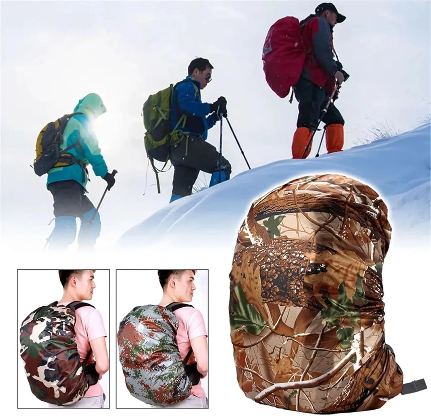 Waterproof Backpack Rain Cover Backpack Rain Cover Outdoor Camping Sun Protection Ultralight Waterproof Bags Cover 35-80L for Hiking，Camping(Color 01-35L)