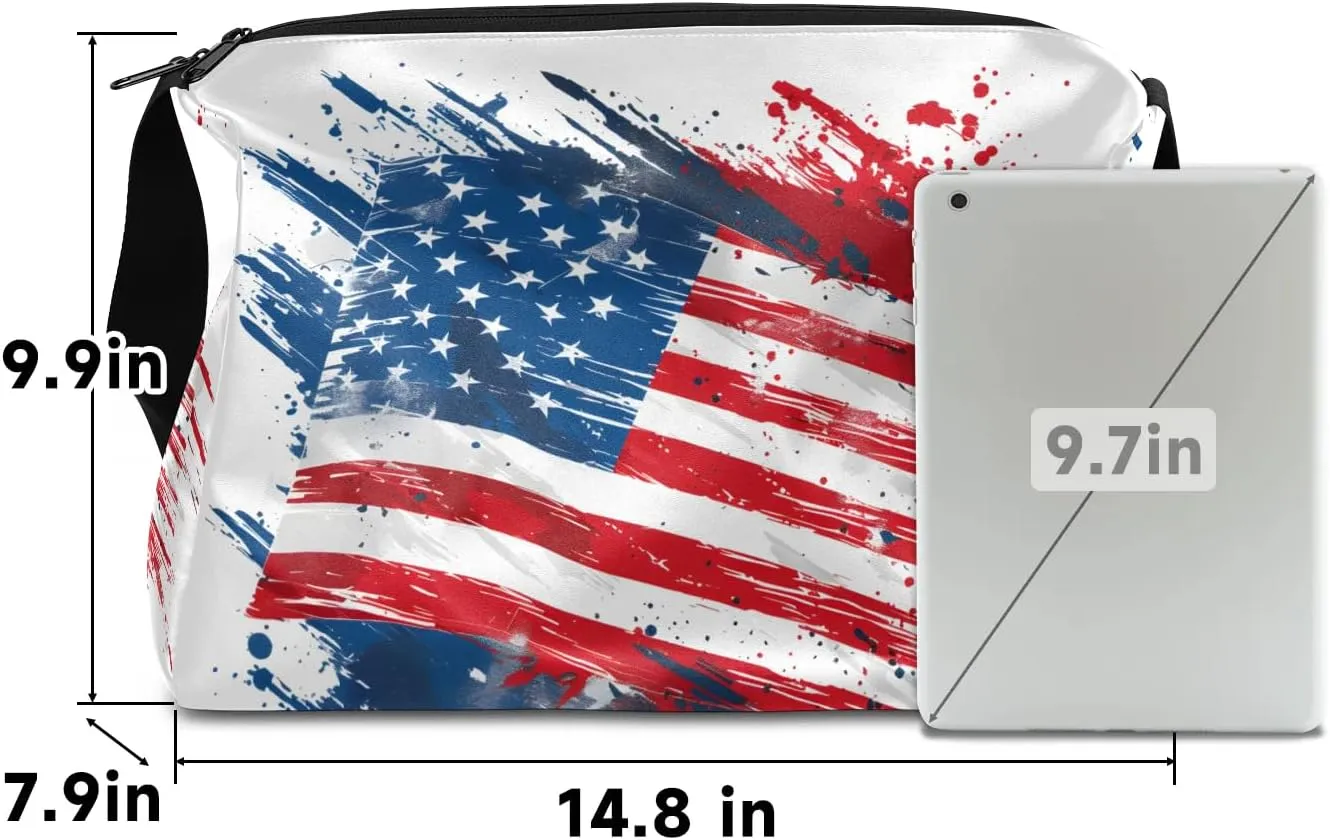 Weekend Bag America Patriotic Prints Lightweight Carry On Duffel Bag Waterproof Gym Bag Pu Leather Duffle Bag for Workout Travel Sport