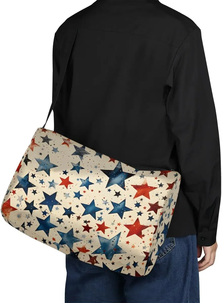 Weekend Bag America Patriotic Stars Prints Lightweight Carry On Duffel Bag Waterproof Gym Bag Pu Leather Duffle Bag for Workout Travel Sport