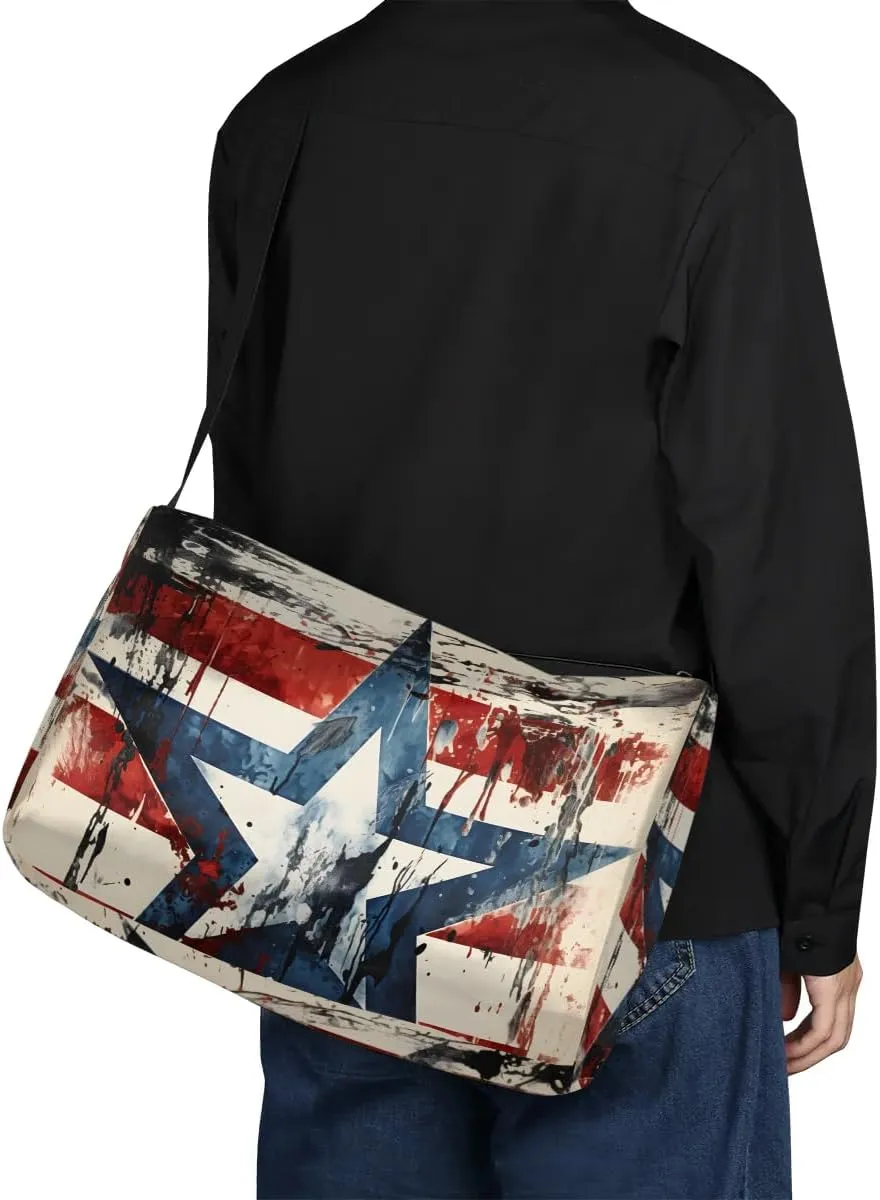 Weekend Bag Art Colorful Flag Pattern Lightweight Carry On Duffel Bag Waterproof Gym Bag Pu Leather Duffle Bag for Workout Travel Sport