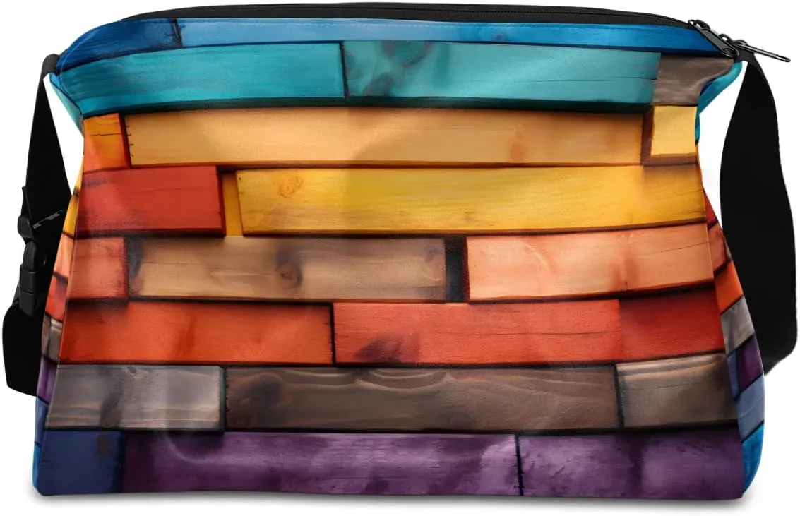Weekend Bag Art Colorful Graceful Pattern Lightweight Carry On Duffel Bag Waterproof Gym Bag Pu Leather Duffle Bag for Workout Travel Sport