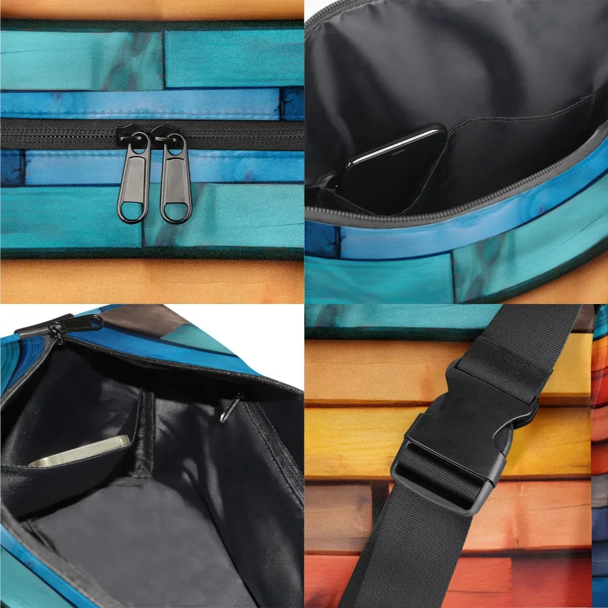 Weekend Bag Art Colorful Graceful Pattern Lightweight Carry On Duffel Bag Waterproof Gym Bag Pu Leather Duffle Bag for Workout Travel Sport
