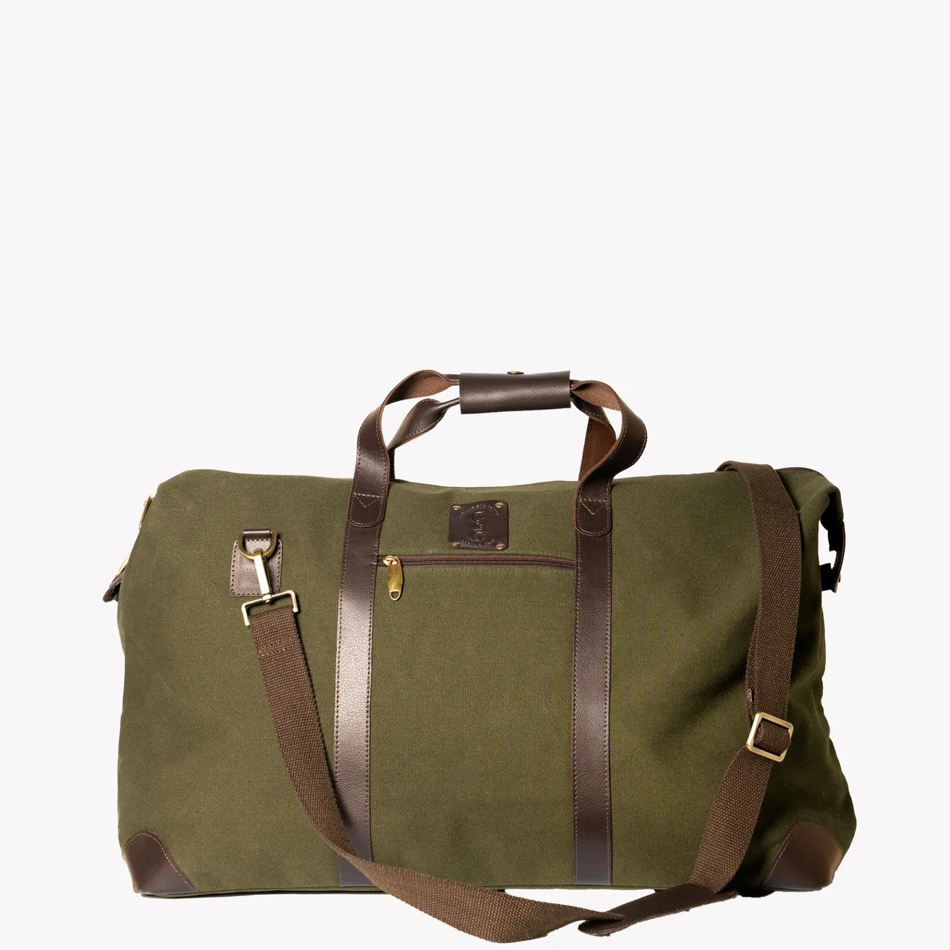 Weekend bag in canvas and leather