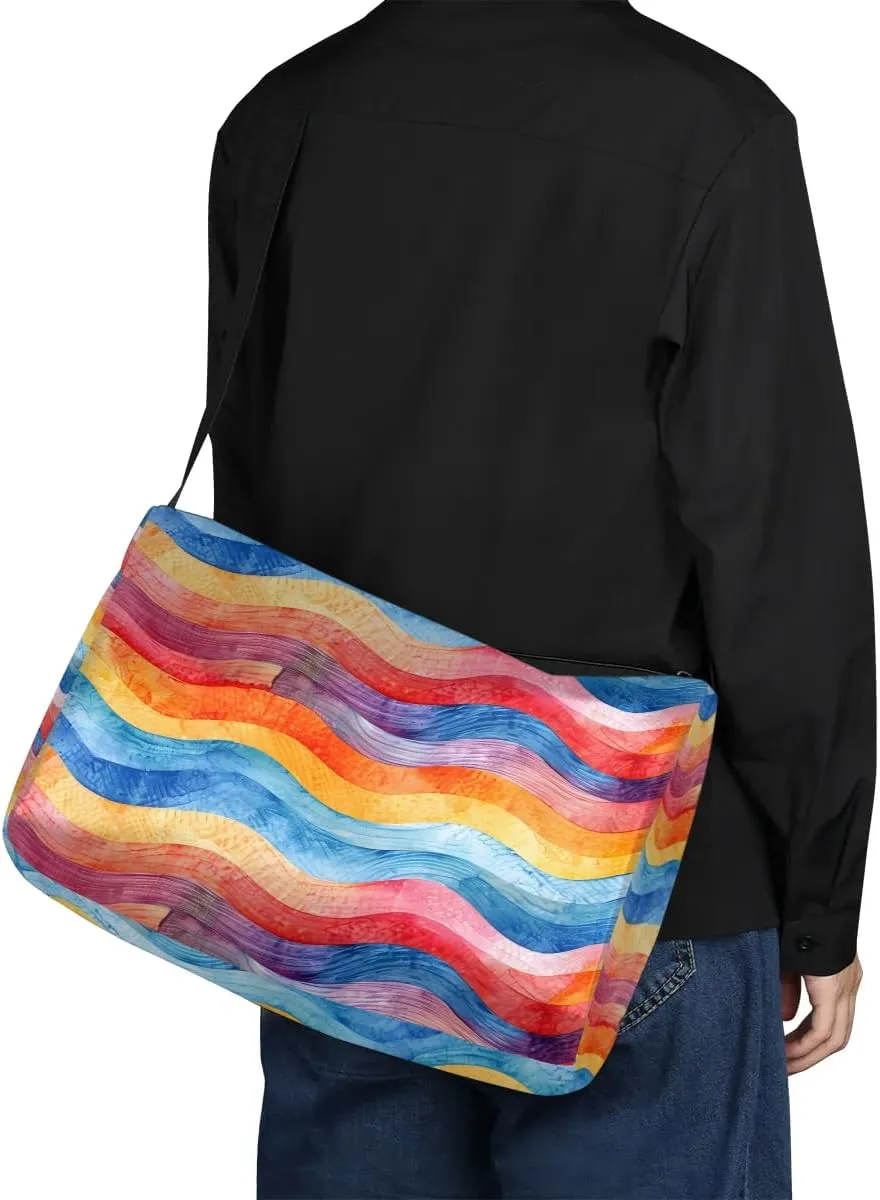 Weekend Bag Multicolor Streak Pattern Lightweight Carry On Duffel Bag Waterproof Gym Bag Pu Leather Duffle Bag for Workout Travel Sport