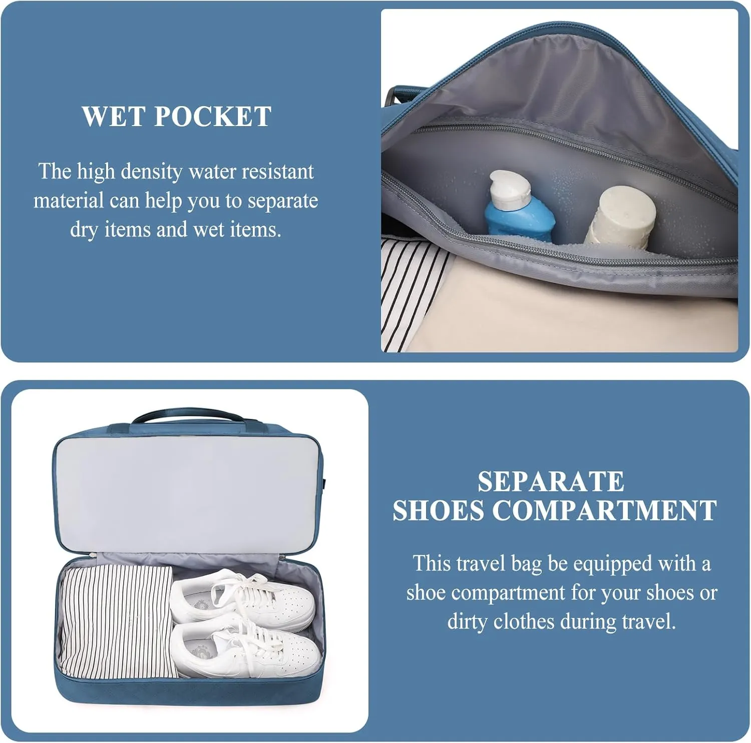Weekender Bags for Women,Travel Duffel Bag with Shoes Compartment,Overnight Carry on Personal Item Bag with Toiletry Bag
