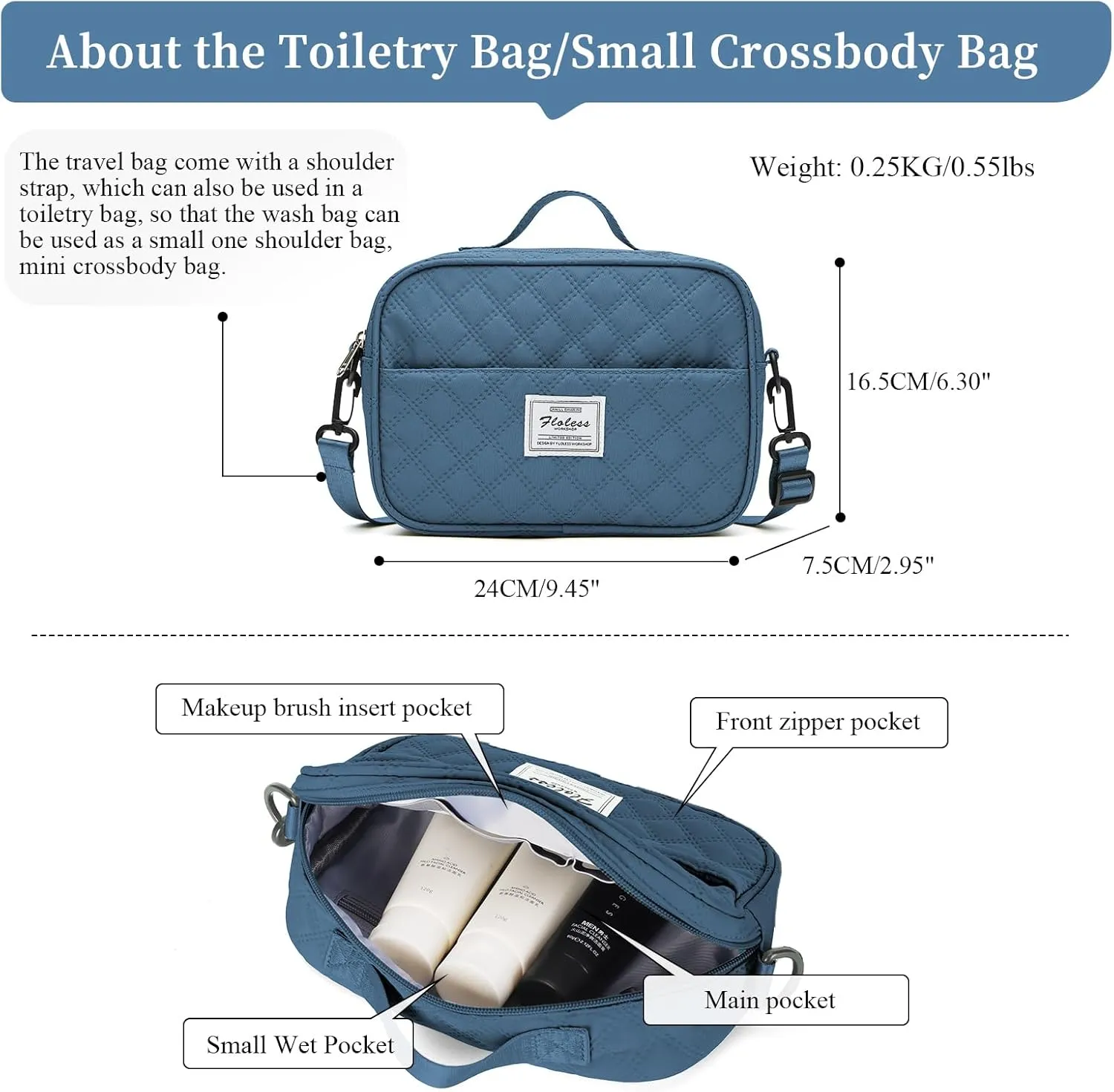 Weekender Bags for Women,Travel Duffel Bag with Shoes Compartment,Overnight Carry on Personal Item Bag with Toiletry Bag