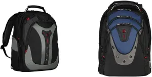 Wenger 600639 PEGASUS 17 Inch Laptop Backpack (25 Litre) & 600638 IBEX 17 Inch Laptop Backpack, Triple Protect Compartment with iPad/Tablet/eReader Pocket in Blue (23 Litre)