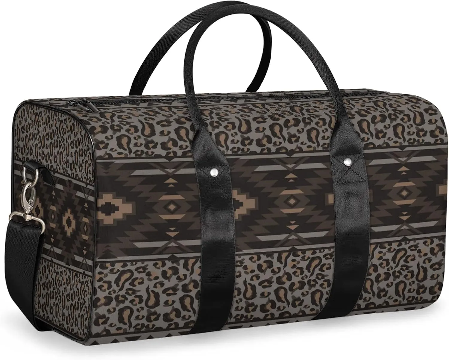 Western Boho Aztec Travel Duffle Bag for Women Men, Carry On Overnight Bag, Weekend Travel Duffel Tote Bags for Trips Sport Hospital