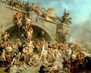 WGZGEFLEB Classical Pictures Printed Poster Artwork Plunder of the King's Wine Cellar by Johan Zoffany Graffiti Art Poster for Home Decor 60x90cm