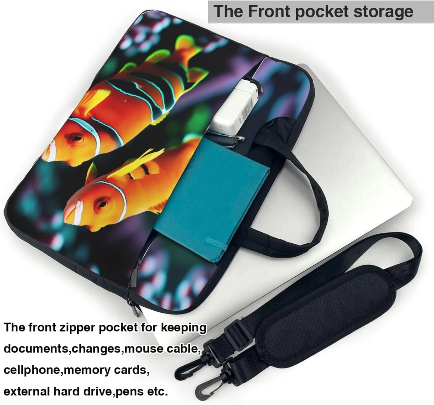 Whales Laptop Shoulder Bag Notebook Computer Case Briefcase With Shoulder Straps And Handle