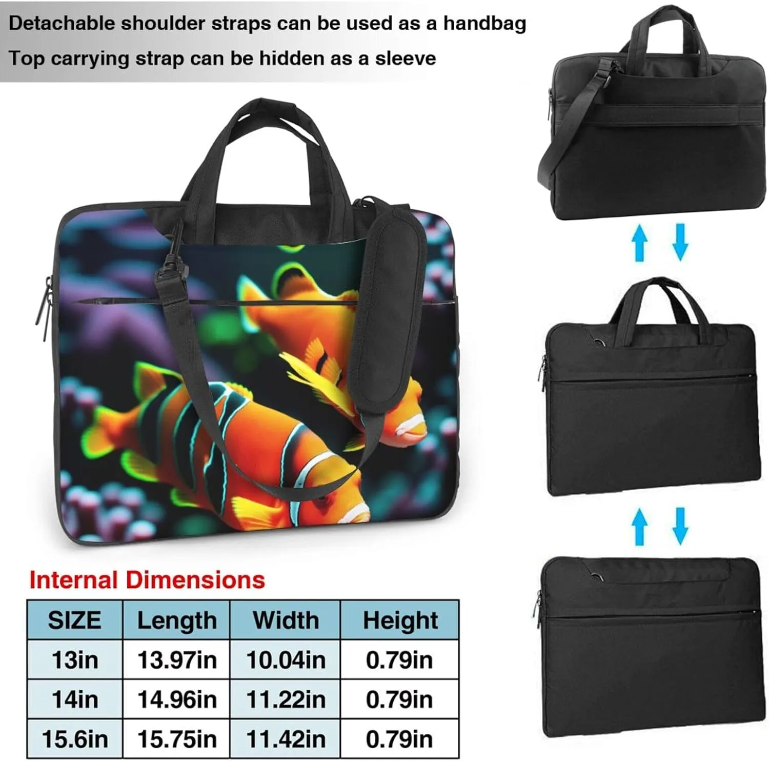 Whales Laptop Shoulder Bag Notebook Computer Case Briefcase With Shoulder Straps And Handle