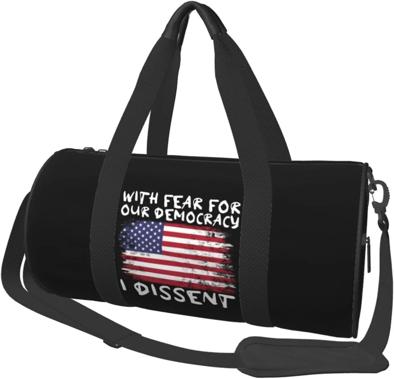 With Fear For Our Democracy I Dissent Duffel Bag Gym Bag Travel Sports Tote Large Foldable Beach Swim Yoga7