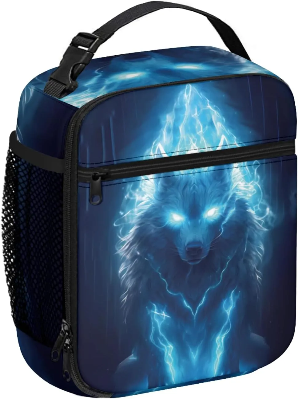 Wolf Lunch Box Tote Bag Reusable Insulated Lunch Bag for All Seasons