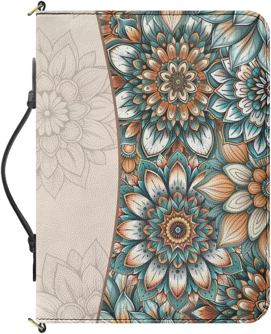 Women Bible Cover with Adjustable Strap Shoulder Strap Bag Bible Carrying Case for Church Services