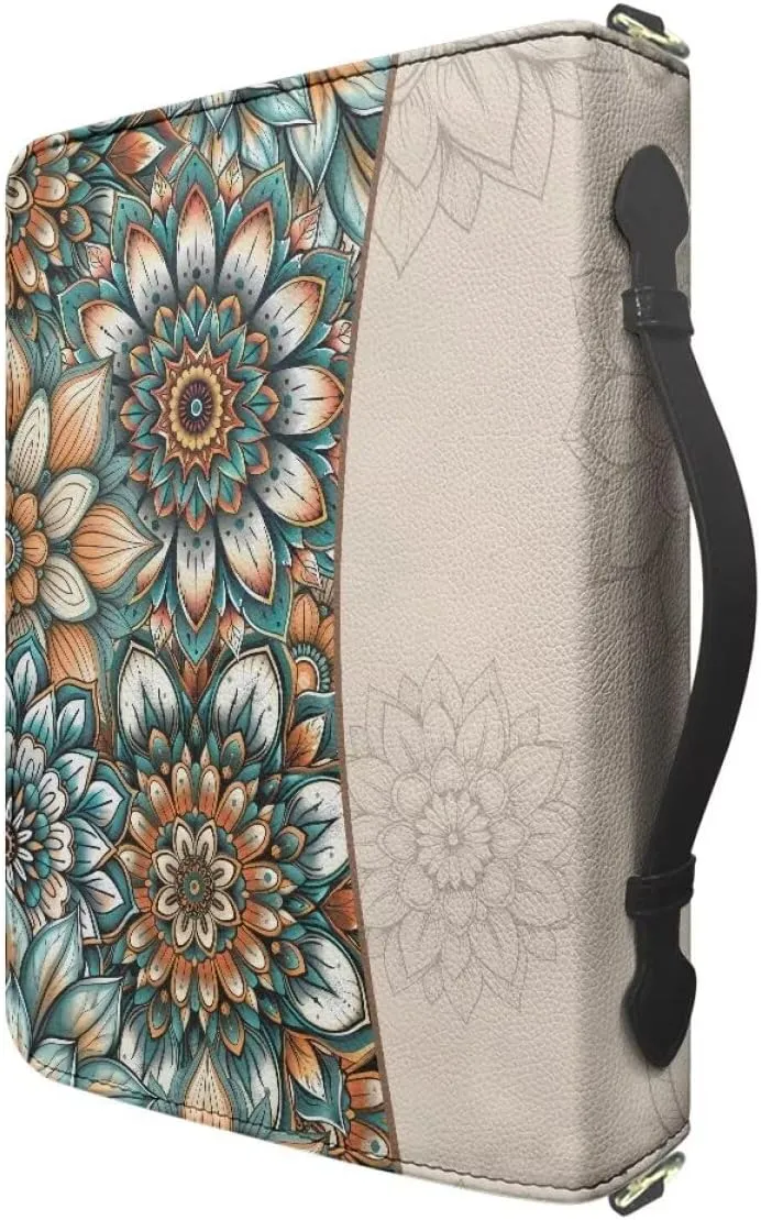 Women Bible Cover with Adjustable Strap Shoulder Strap Bag Bible Carrying Case for Church Services