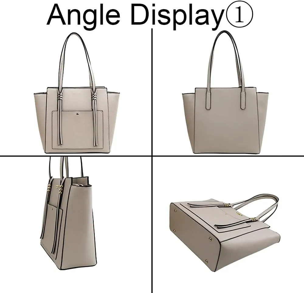 Women Fashion Handbags Tote Bag Shoulder Bag Wallet Messenger Bag for Ladies 3 Pcs Set