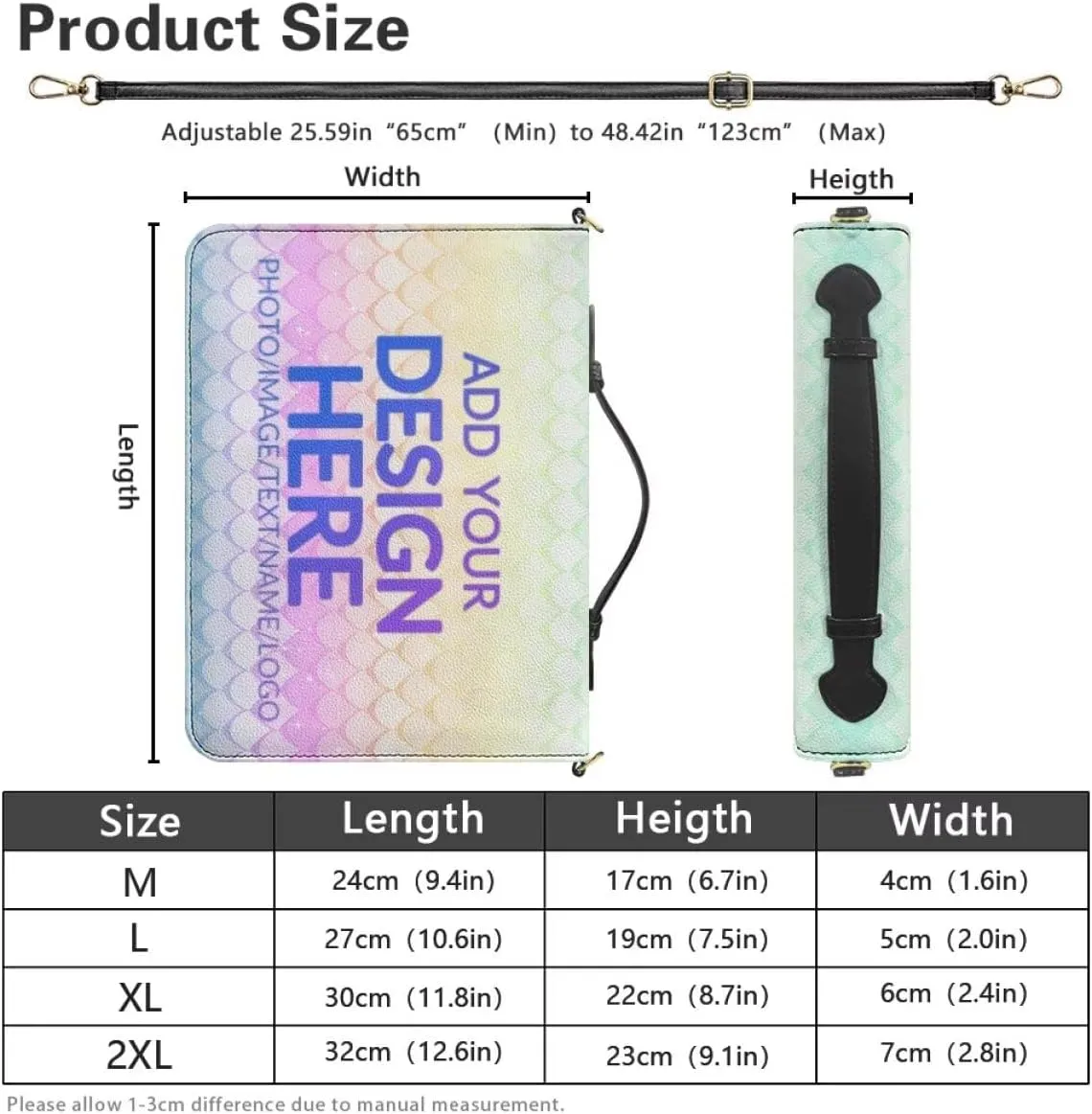 Women Men Bible Cover with Adjustable Strap Shoulder Strap Bag Bible Carrying Case for Church Services Bible Case